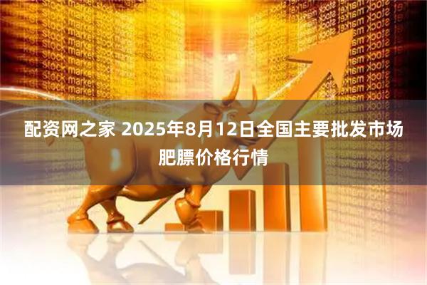 配资网之家 2025年8月12日全国主要批发市场肥膘价格行情